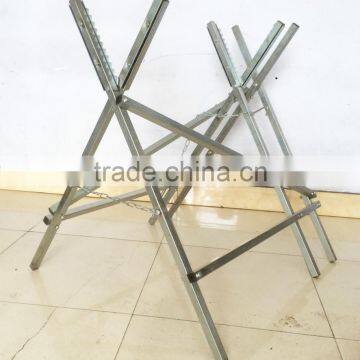 portable foldable heavy duty steel saw horse, saw wood stand/stent , saw trestle for garden working