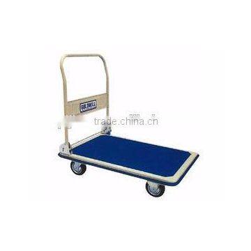 High quality platform hand truck, logistics transportion push cart /trolley price