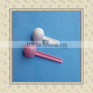 Custom Wholesale Promotional Pink White Plastic Ice Cream Spoons/OEM Your Own Design Plastic Spoons photo-3