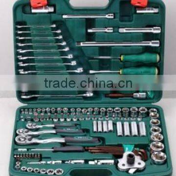 121pcs 1/4",3/8"&1/2"Dr.Socket Set for Automobile