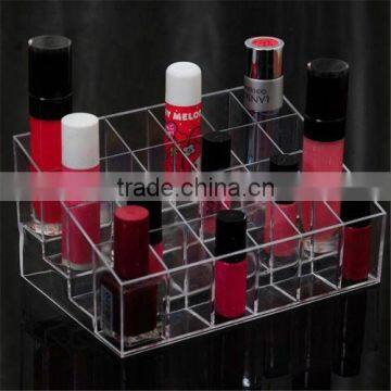 Clear Acrylic 24 Lipstick Holder Display Stand Cosmetic Organizer Makeup Case photo-4