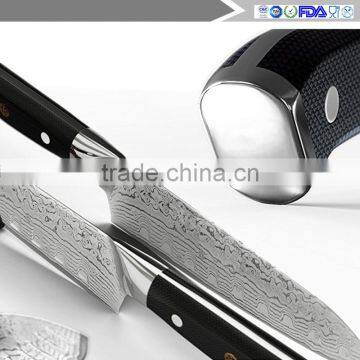 VG10 Japanese Damascus Santoku Knife 7-Inch Blade High Carbon Stainless Steel photo-6