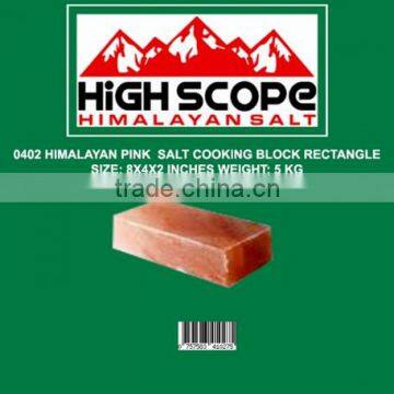HIMALAYAN PINK SALT COOKING BLOCK 8X4X2 INCHES