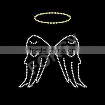 Angel Wings Custom Iron On Rhinestone Transfers Supplier