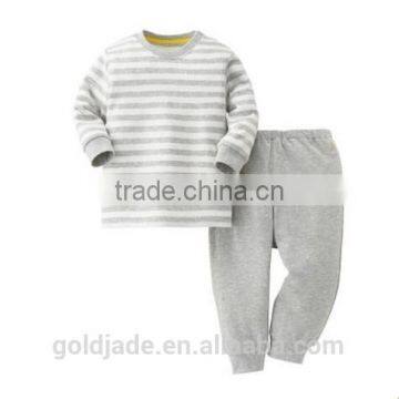 2016 Wholesale Kids Baby Stripe Pajama Suits Kids Stripe Cotton Pajamas photo-3