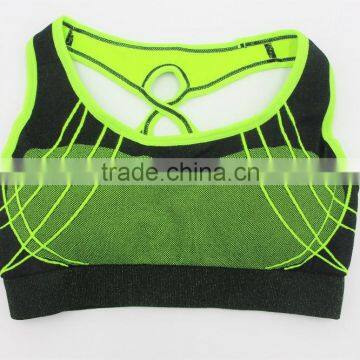 2016 fashionable style sports bra for ladies/high elastic sports bra