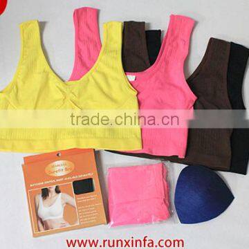 Fitness genie bra with removable pad wholesale China factory