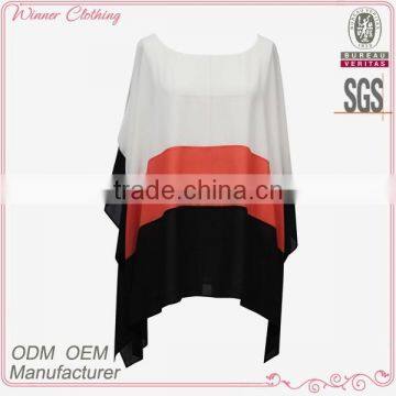 girls/women loose fit white/red/black chiffon blouse patterns