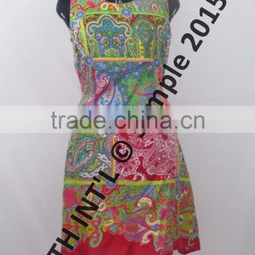 Sleevless Print Viscose Ladies Dress