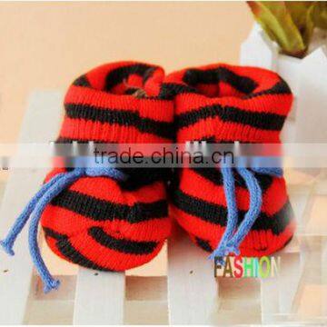 Wholesale Winter Baby Kids Knitted Shoes Stripes Cotton Cute Shoes photo-3