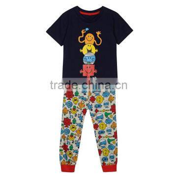 Boy's navy 'Mr Men' pyjama set