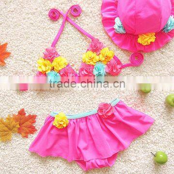S31347W Fashionable Beach Wholesale Children Modeling Swimwear photo-2