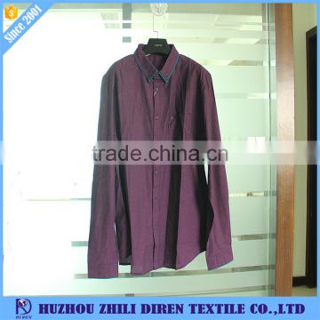 Wholesale Double collar Plain Long Sleeves T Shirts for Men