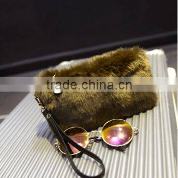 Fashion Warm Winter Handbags, Faux Fur Women Bag Purse With Chain, Fake Fur Ladies Shopping Bag