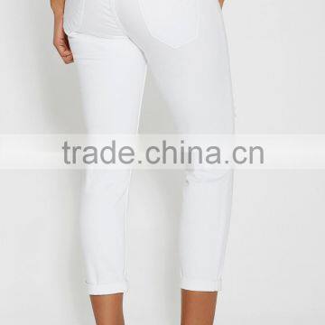 Tomboy Jeans in White With Destruction #97181 photo-3