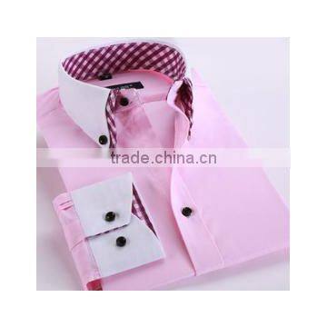 Latest Shirt Designs for Men 2016 Customise Solid Color Men's Dress Fashionable Long Sleeve Uniform t Shirt photo-3