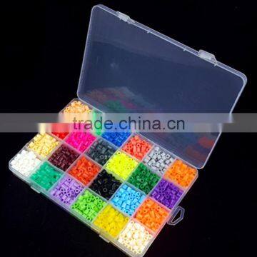 2400Pcs 24 Color Hama Beads 5MM Perler Beads DIY Creative Puzzles Tangram Jigsaw Board Educational Baby Kid Toys Gifts