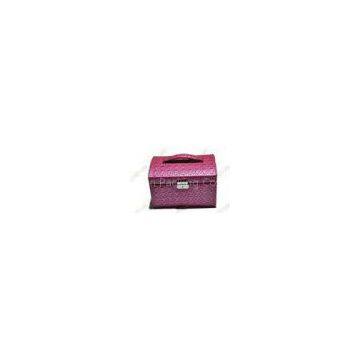 Custom Pink Pu Leather Jewelry Boxes, Fashion Jewelry Cardboard Gift Boxes