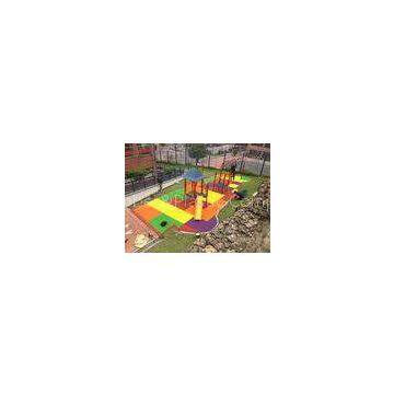 Colored EPDM Floor Tile / Rubber Playground Tiles with Custom Size