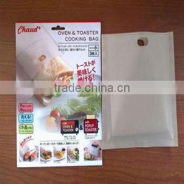 PTFE coated fiberglass reusable toaster bag