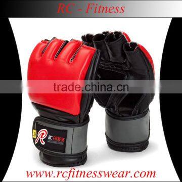 Custom MMA gloves, leather mma gloves /, Prop-up Wrist MMA Training Hand Gloves / Half Mitts Sparring Boxing Gloves