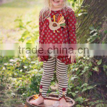 baby girls clothes turkey embroidery Thanksgiving Day boutique clothing