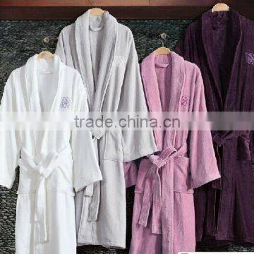 Wholesale Factory Price Custom Logo Unisex 100% Cotton Terry Hotel Bathrobe