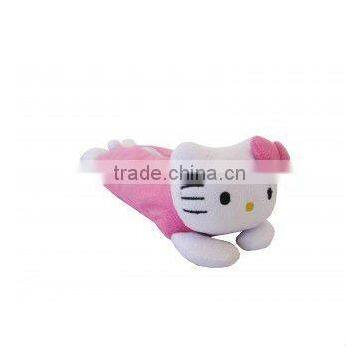 LE h615 kitty cat plush pencil case