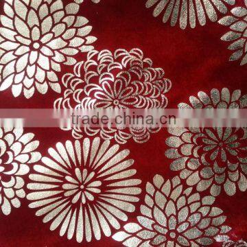 New design weft knitting with gold stamping