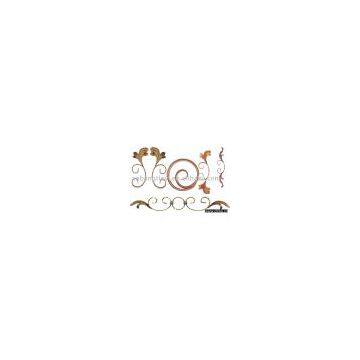 ornamental scroll,wrought iron scroll, wrought iron component, forged groupware