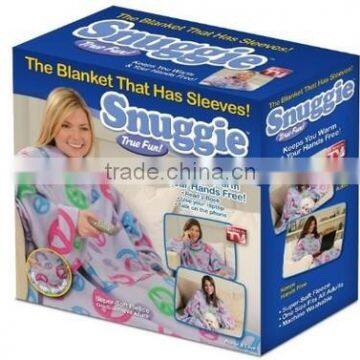 print snuggie, TV blankets with sleeves, promotion snuggie, snuggie fleece blankets
