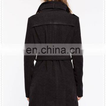 Best Selling Classic Wool-blend Double-breasted Women's Coat Wholesale photo-3