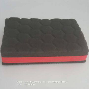 Car Care Clean Double Face Use Clay Sponge Red Color