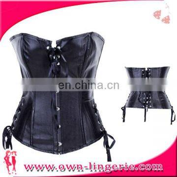 Wholesale Ladies Waist Training Leather steel boned Corset