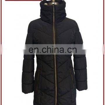 Latest Fashion Long Quilting Woman Jacket Winter With Fur Collar