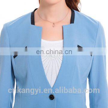 Color Combination Three Quater Sleeve Ladies Suit Fashion Design With Skirt photo-6