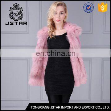 Cheap girls designer winter pink wool coat with fox fur removable lining