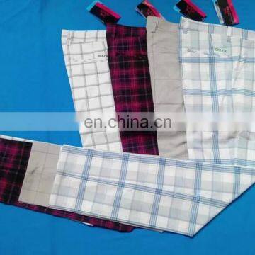 mens plaid stretch performance casual golf pants trousers