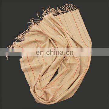 2016 Fashionable Autumn Winter Stripes Lambs Wool Scarf Men Women Long Tassel Infinity Wool Scarves Shawls photo-4