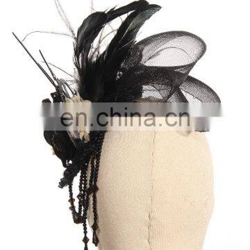 Steampunk Gothic Fascinator With Beads and Gear Elements photo-2