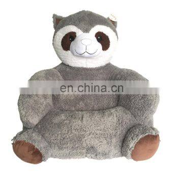 Grey racoon stuffed plush soft cushion kids gift OEM animal toy