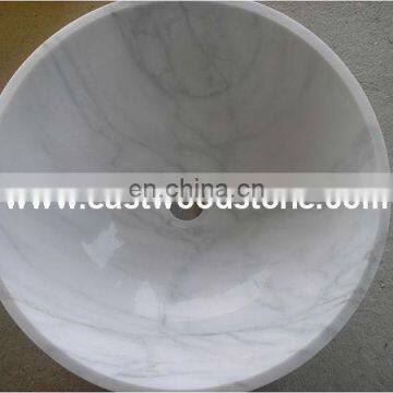 Carara white marble washing sink