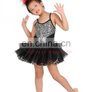 Brilliant stretch glittery sequin-brocade children girls ballet tutu dance dress ET-020#