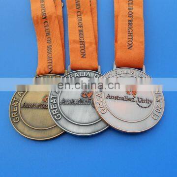 GREAT AUSTRALIA DAY SWIM SOUVENIR MEDAL WITH CUSTOM PRINTING RIBBON