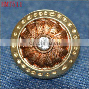 Old gold color new fashion rhinestone button