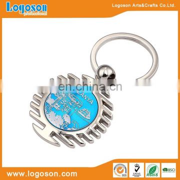 Promotional wholesale ALANYA souvenir cheap custom metal keychain