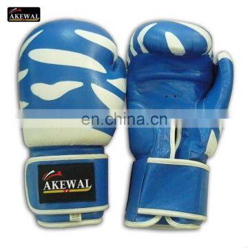 Bulk Blue Zebra Design Funny Boxing Gloves for Sale