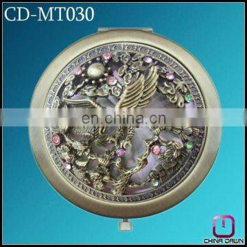 fashion gift round crystal copper cosmetic mirror CD-MT030