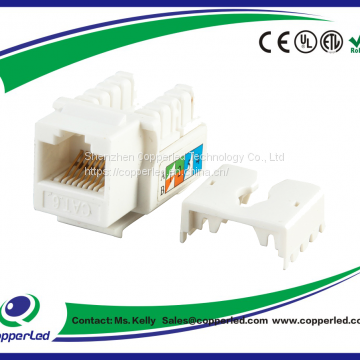 UTP Cat.6 Keystone jack 90 degree