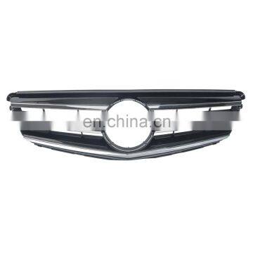 Black Chrome Stripe Grill Grille 07-14 for Mercedes-Benz C-Class W204 S204